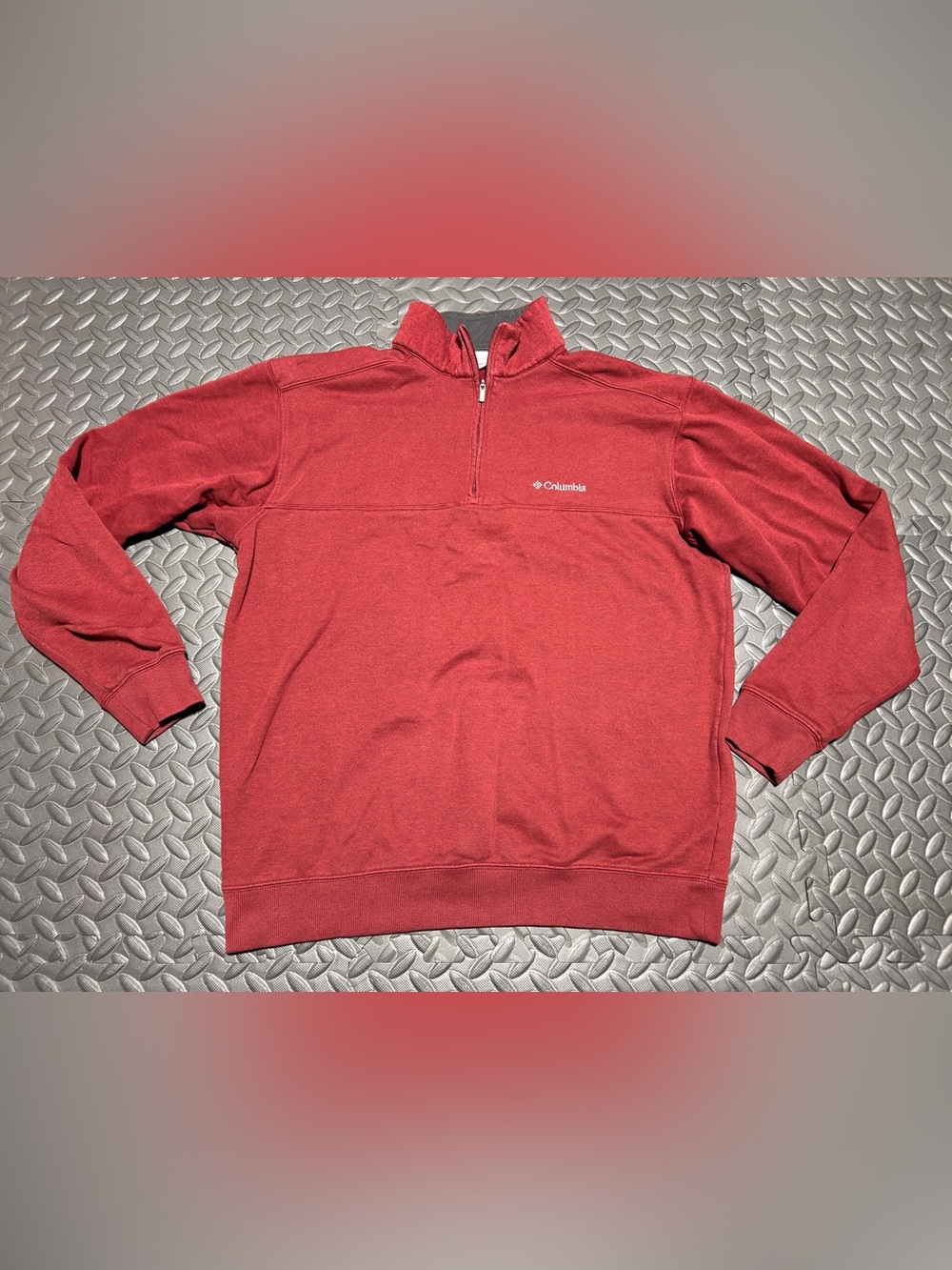 Columbia Men’s Red Quarter-Zip Sweater